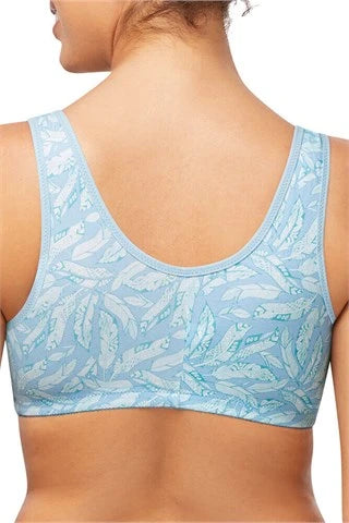 Frances Wire-Free Front-Closure Light Blue/Aqua