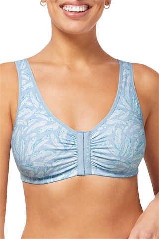 Frances Wire-Free Front-Closure Light Blue/Aqua