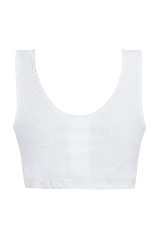 Leyla Post-Surgical Compression Bra - White