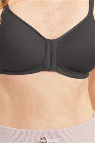 Mara Padded Wire-Free Front Closure Bra - Dark Grey