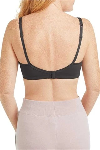 Mara Padded Wire-Free Front Closure Bra - Dark Grey