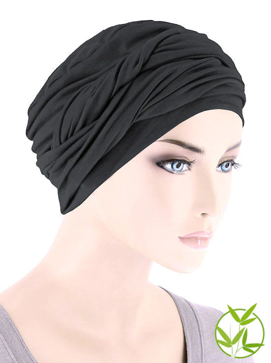 Bamboo Twisty Turban - Black Onyx