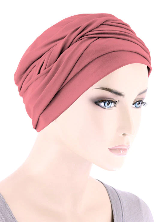 Bamboo Twisty Turban - Rose Pink