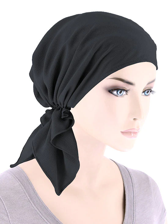 Solid Black Shorty Scarf