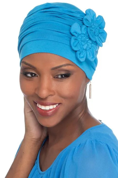 Large Flapper Turban - Tranquility Blue